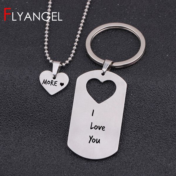 personalized keychain necklace engraved i love you more lovers pendant necklace high quality diy lover couples jewelry gifts, Silver
personalized keychain necklace engraved i love you more lovers pendant necklace high quality diy lover couples jewelry gifts, Silver
