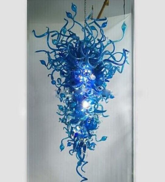 modern design lamps ac 120v/240v led bulbs custom made handicraft elegant hanging pendant lamp large indoor blue blown glass chandelier
modern design lamps ac 120v/240v led bulbs custom made handicraft elegant hanging pendant lamp large indoor blue blown glass chandelier