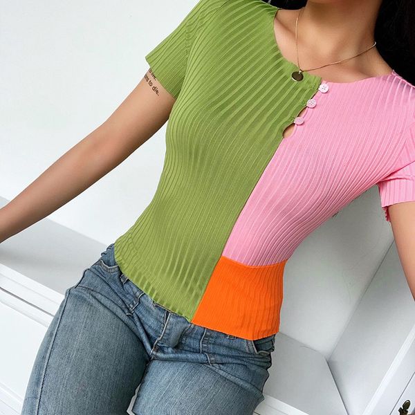 ins европейских и американских летней моды раунд шеи color matching с коротким рукавом футболки женщины ins моды womens 2020 новый стиль pit, White
ins европейских и американских летней моды раунд шеи color matching с коротким рукавом футболки женщины ins моды womens 2020 новый стиль pit, White