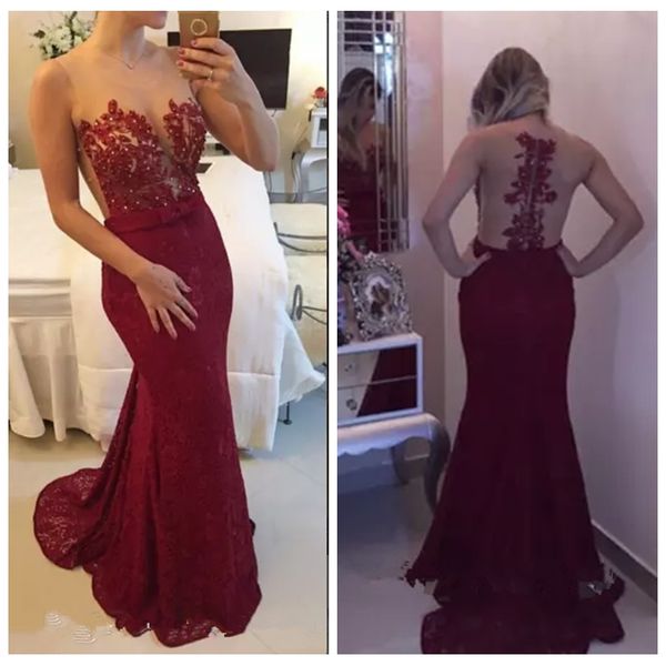 sheer lace appliques 2019 lace mermaid prom dresses beaded see through sweep train long evening party gowns 2019 vestidos de festa, Black
sheer lace appliques 2019 lace mermaid prom dresses beaded see through sweep train long evening party gowns 2019 vestidos de festa, Black