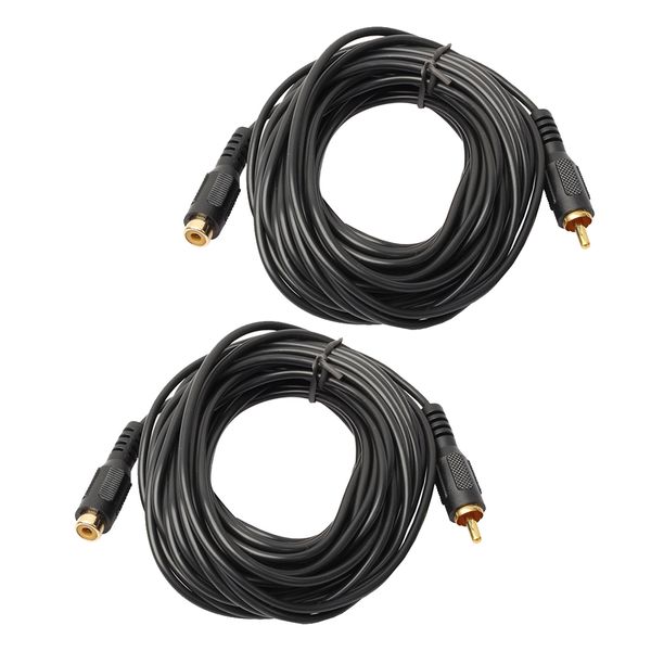 2pack single phono extension cable lead, rca male to female stereo audio cable
2pack single phono extension cable lead, rca male to female stereo audio cable