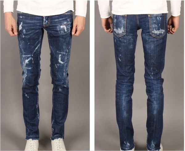 2020 new mens jeans distressed ripped slim fit motorcycle biker denim jeans designer pants ripped jeans, Blue
2020 new mens jeans distressed ripped slim fit motorcycle biker denim jeans designer pants ripped jeans, Blue