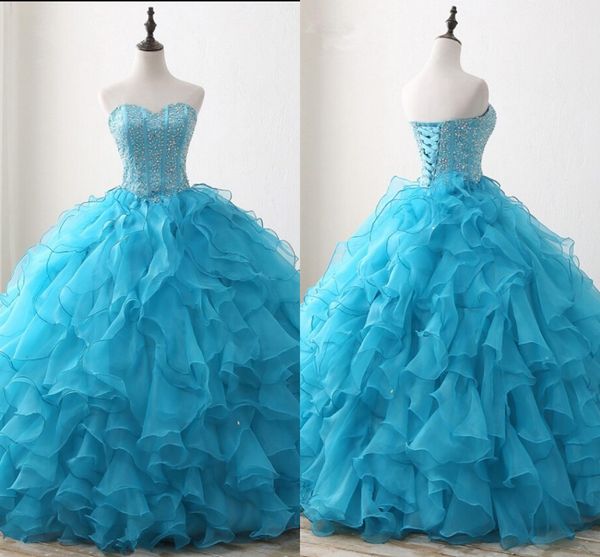real picture 2019 blue ball gown beading ruffled prom dresses strapless sweetheart neck beading corset sweet 16 prom gowns 2019, Black
real picture 2019 blue ball gown beading ruffled prom dresses strapless sweetheart neck beading corset sweet 16 prom gowns 2019, Black