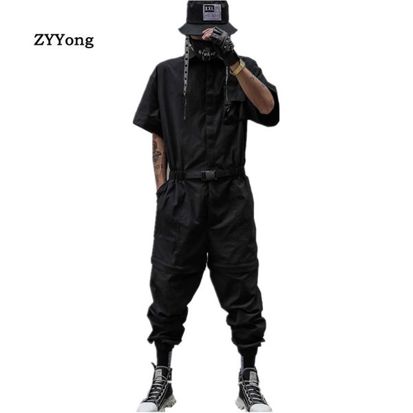 summer fashion jumpsuit men overalls rompers short sleeve casual punk cargo pants cool removable knee joggers black trousers
summer fashion jumpsuit men overalls rompers short sleeve casual punk cargo pants cool removable knee joggers black trousers