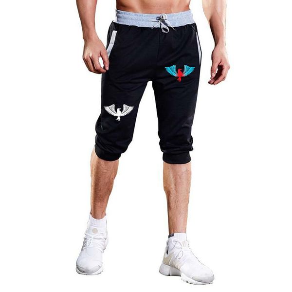 mens workout running shorts soft 3/4 trousers gym joggers short sweatpants men sport shorts u