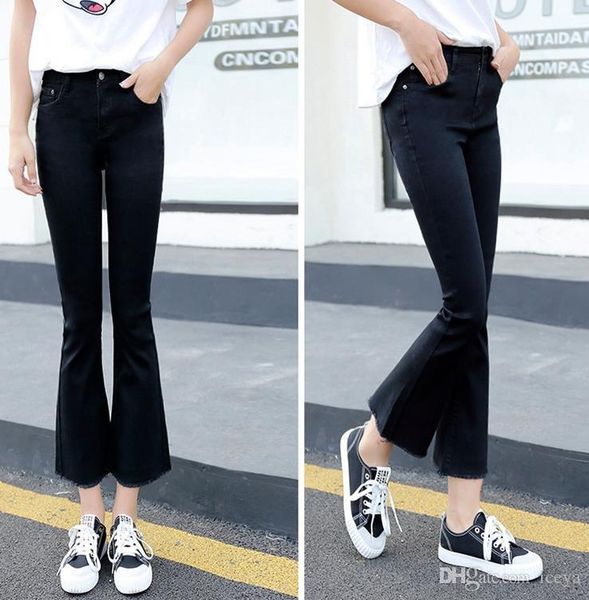 2019 spring and summer fashion explosion models high waist jeans women slim stretch micro bell pants women, Blue
2019 spring and summer fashion explosion models high waist jeans women slim stretch micro bell pants women, Blue