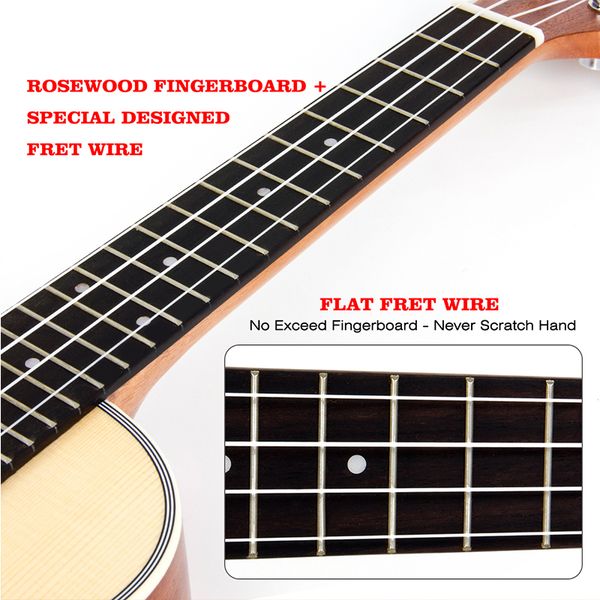kmise ukulele concert solid spruce ukelele uke 4 string hawaii guitar mahogany 18 fret with gig bag
kmise ukulele concert solid spruce ukelele uke 4 string hawaii guitar mahogany 18 fret with gig bag