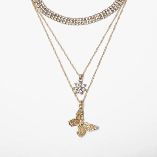 jewelry chain necklace women punk rock crystal rhinestone flower butterfly star pendant necklace hip hop chokers got, Silver
jewelry chain necklace women punk rock crystal rhinestone flower butterfly star pendant necklace hip hop chokers got, Silver