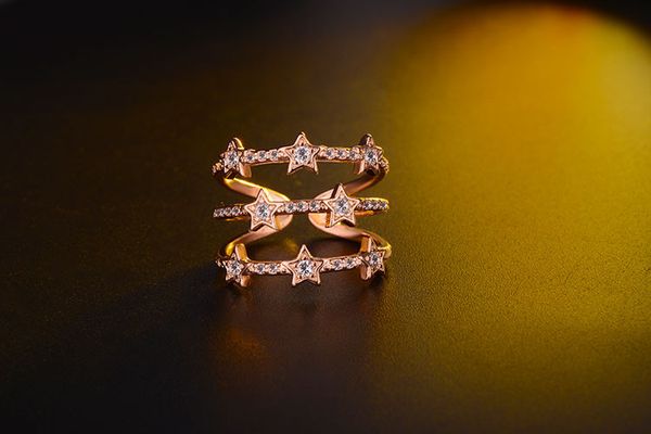 south korea new threelayer star ring female opening ring size adjustable diamond, Golden;silver
south korea new threelayer star ring female opening ring size adjustable diamond, Golden;silver