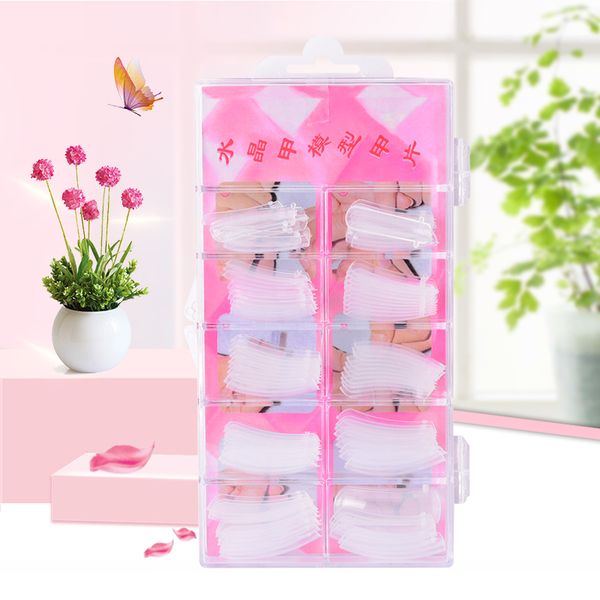 ibcccndc 100 pieces of crystal nails boxed nails fake poly gel form cover false tips nail art mold false nail extension, Red;gold
ibcccndc 100 pieces of crystal nails boxed nails fake poly gel form cover false tips nail art mold false nail extension, Red;gold
