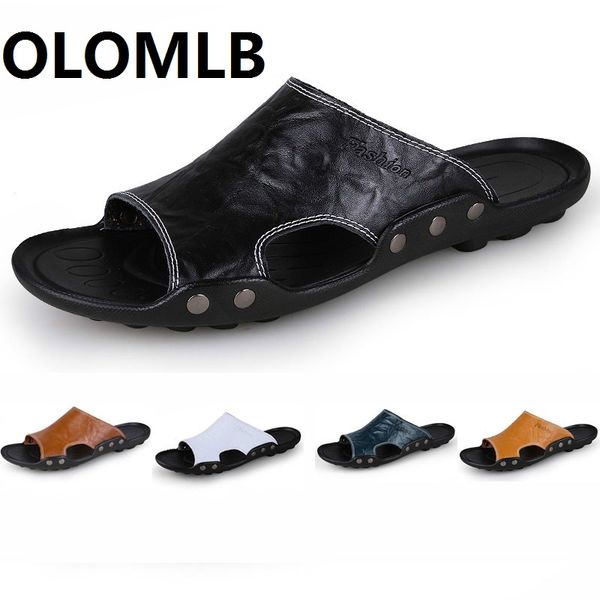 new genuine leather sandals mens outdoor slippers summer anti-slippery casual flip flops beach male men sandals, Black
new genuine leather sandals mens outdoor slippers summer anti-slippery casual flip flops beach male men sandals, Black