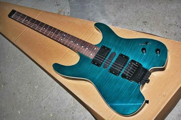 wholesale transparent green color solid body tiger cover rosewood fretboard headless electric guitar190905
wholesale transparent green color solid body tiger cover rosewood fretboard headless electric guitar190905