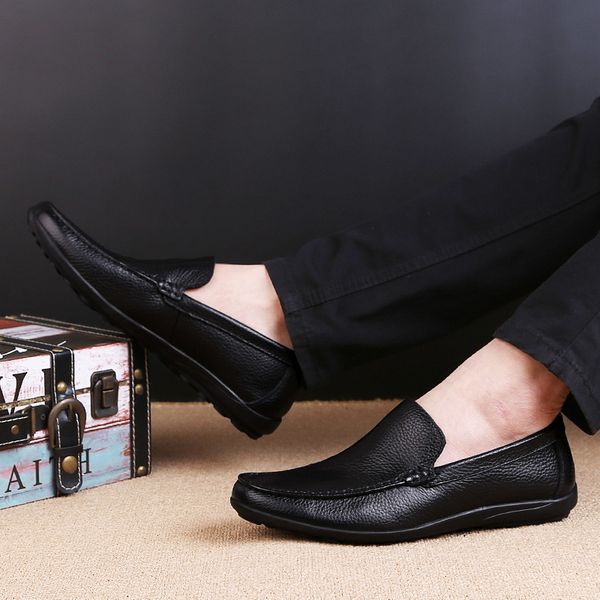 men genuine leather loafers slip on soft casual cowhide driving shoes fashion comfortable slip on moccasins loafers shoes men, Black
men genuine leather loafers slip on soft casual cowhide driving shoes fashion comfortable slip on moccasins loafers shoes men, Black