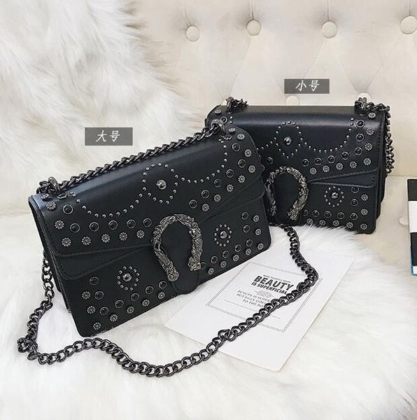 factory wholesale women handbag street trend embossed shoulder bags cool rivet womens chain bag leather fashion handbags, Black;red
factory wholesale women handbag street trend embossed shoulder bags cool rivet womens chain bag leather fashion handbags, Black;red