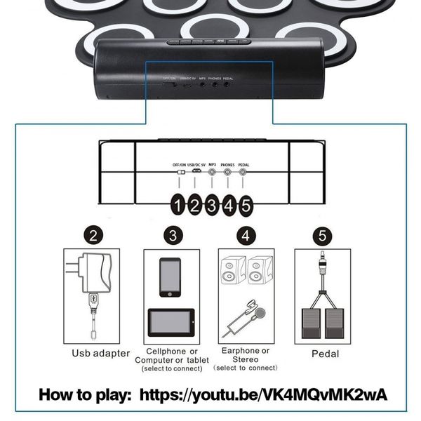 2019 new dual speakers super bass 7 tritone standard drum pads support dtx electronic drum game roll up electronic drum
2019 new dual speakers super bass 7 tritone standard drum pads support dtx electronic drum game roll up electronic drum