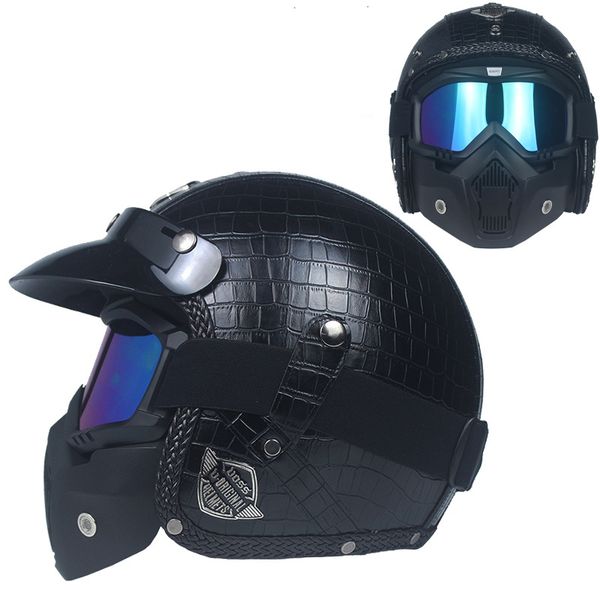 vintage 3/4 leather for motorcycle helmet open face chopper bike helmet motorcycle moto motocros with visor
vintage 3/4 leather for motorcycle helmet open face chopper bike helmet motorcycle moto motocros with visor