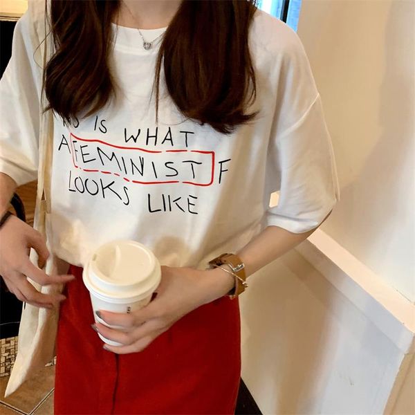 women's t-shirts harajuku ulzzang student sweet letter print bf loose t-shirt lovely lady kawaii ins chic tshirt for women cute, White
women's t-shirts harajuku ulzzang student sweet letter print bf loose t-shirt lovely lady kawaii ins chic tshirt for women cute, White