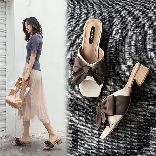2020 new summer slippers women shoes chunky heel slides butterfly knot slipper outdoor flip flops plus size sandalias mujer, Black
2020 new summer slippers women shoes chunky heel slides butterfly knot slipper outdoor flip flops plus size sandalias mujer, Black