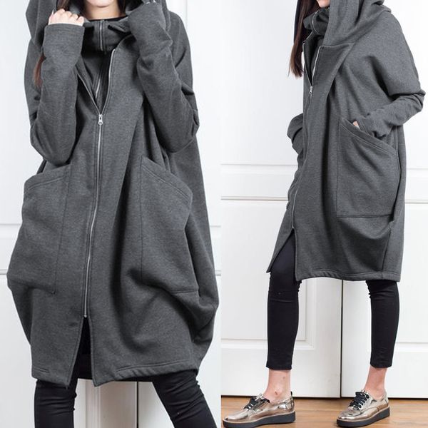 2019 winter coats celmia women hoodies sweatshirts casual long sleeve jackets fashion zip loose hooded pullovers plus size, Black;brown
2019 winter coats celmia women hoodies sweatshirts casual long sleeve jackets fashion zip loose hooded pullovers plus size, Black;brown