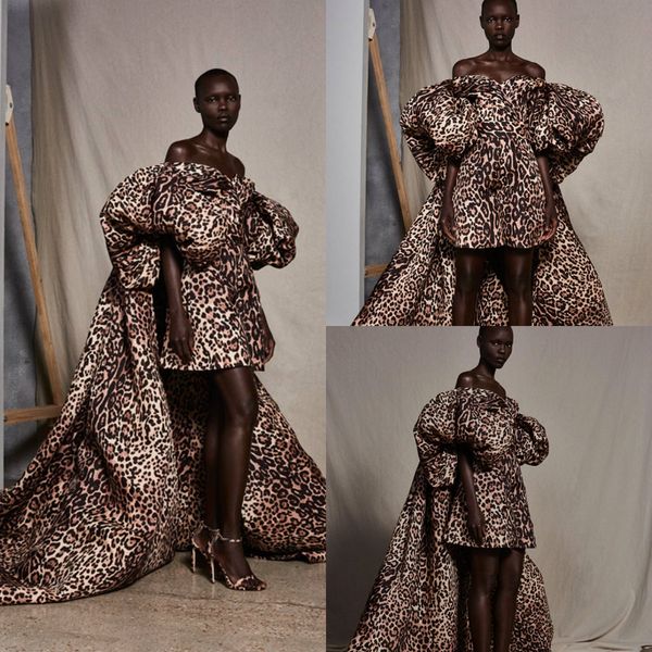 ashi studio evening dresses with long train leopard off shoulder prom dress party wear custom made formal red carpet gowns, Black
ashi studio evening dresses with long train leopard off shoulder prom dress party wear custom made formal red carpet gowns, Black