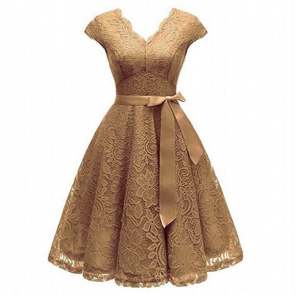 V -Neck Lace Knee -Length Women Dresses With Short Sleeves Dress For Women Female Vestidos New Arrival Chic Cheapest Price
V -Neck Lace Knee -Length Women Dresses With Short Sleeves Dress For Women Female Vestidos New Arrival Chic Cheapest Price