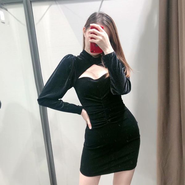 casual dresses women winter elegant velvet dress 2021 fashon girls ladies slim sheath black solid chinese style female party chic, Black;gray
casual dresses women winter elegant velvet dress 2021 fashon girls ladies slim sheath black solid chinese style female party chic, Black;gray