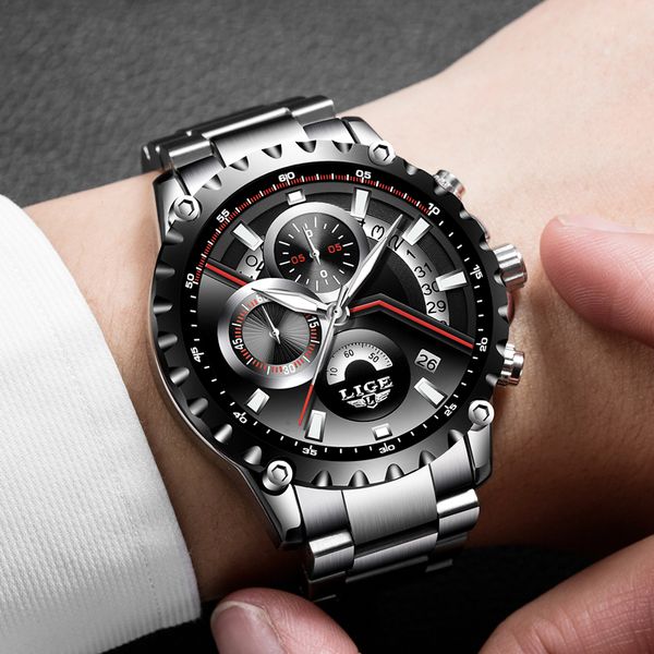 new lige watch men fashion casual sport quartz wristwatch steel waterproof men;s watches clock relogios masculino, Slivery;brown
new lige watch men fashion casual sport quartz wristwatch steel waterproof men;s watches clock relogios masculino, Slivery;brown