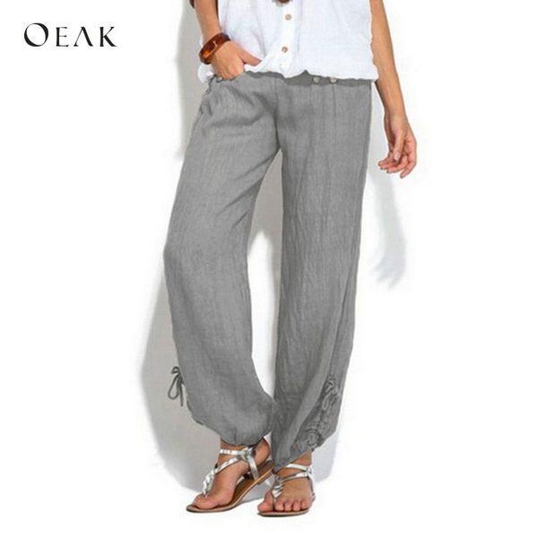 oeak 2020 women long cotton linen pants autumn loose fit elastic waist harem pants baggy workout trousers pantalones plus size, Black;white
oeak 2020 women long cotton linen pants autumn loose fit elastic waist harem pants baggy workout trousers pantalones plus size, Black;white