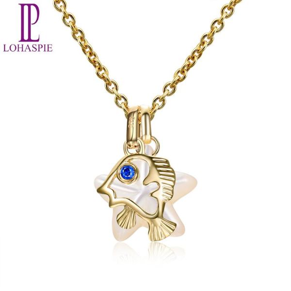 lp pearl jewelry ocean party solid 9k yellow gold pendant natural sapphire mother of pearl fish star fine jewelry for gift, Silver
lp pearl jewelry ocean party solid 9k yellow gold pendant natural sapphire mother of pearl fish star fine jewelry for gift, Silver