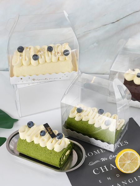 15set roll cake pcaking transparent cake box with handle clear plastic roll boxes with paper tray cupcake box ing
15set roll cake pcaking transparent cake box with handle clear plastic roll boxes with paper tray cupcake box ing