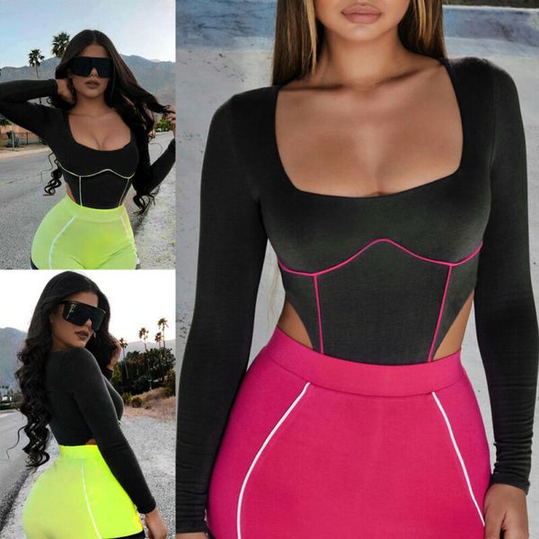 new black bodysuit women lady long sleeve romper jumpsuit stretchy bodysuit club bodycon, Black;white
new black bodysuit women lady long sleeve romper jumpsuit stretchy bodysuit club bodycon, Black;white