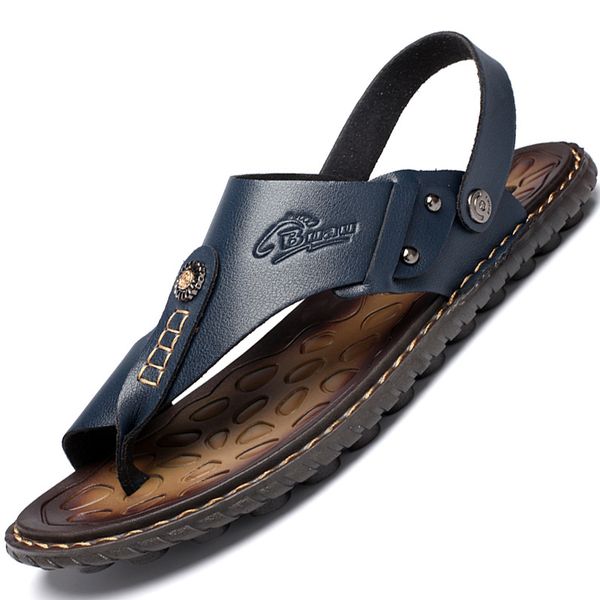 men's summer breathable leather flip-flops slippers casual shoes moccasins man beach sandals mx200617, Black
men's summer breathable leather flip-flops slippers casual shoes moccasins man beach sandals mx200617, Black