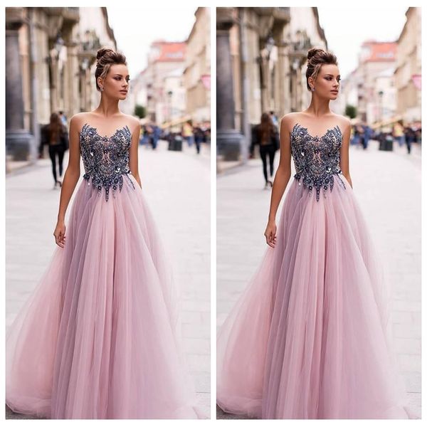 sheer beaded a-line tulle prom dresses empire waist formal special occasion party gowns 2020 customized vestidos de fiesta european, Black
sheer beaded a-line tulle prom dresses empire waist formal special occasion party gowns 2020 customized vestidos de fiesta european, Black