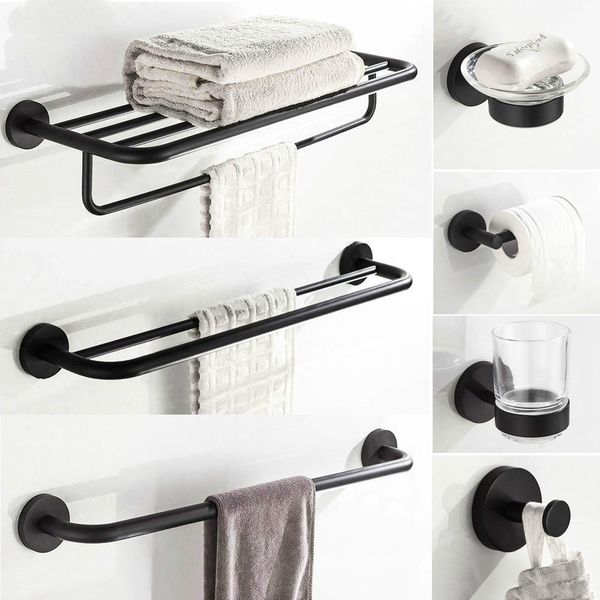 matte black stainless steel bathroom hardware set paper round holder robe hook towel bar towel rack bathroom accessories
matte black stainless steel bathroom hardware set paper round holder robe hook towel bar towel rack bathroom accessories