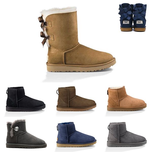 brand designer winter snow boots fashion australia women boots luxury chestnut classic ankle mini bailey bow button bling short bow 36-41, Black
brand designer winter snow boots fashion australia women boots luxury chestnut classic ankle mini bailey bow button bling short bow 36-41, Black