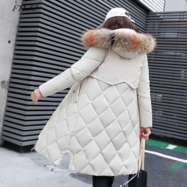 ftlzz plus size women winter down cotton jacket coats big fur hooded warm long parka female thicken slim casual outerwear, Tan;black
ftlzz plus size women winter down cotton jacket coats big fur hooded warm long parka female thicken slim casual outerwear, Tan;black