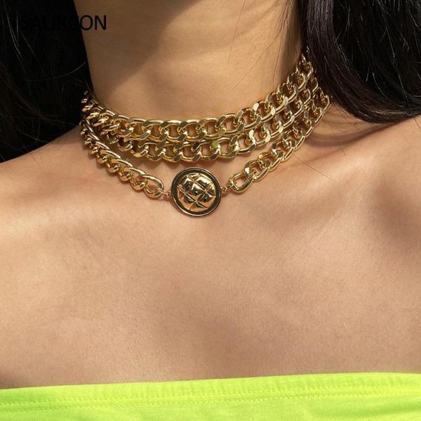 salircon hip hop multi layer short chunky choker necklace for women men boho gold color curb cuban round necklace gothic jewelry, Golden;silver
salircon hip hop multi layer short chunky choker necklace for women men boho gold color curb cuban round necklace gothic jewelry, Golden;silver