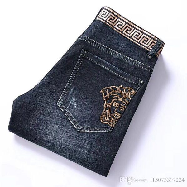 jeans man autumn new style embroidered western casual pants personality slim show skinny feet pants man, Blue
jeans man autumn new style embroidered western casual pants personality slim show skinny feet pants man, Blue