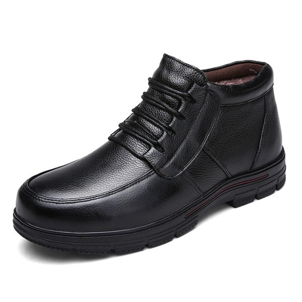 handmade men genuine leather winter boots snow men boots ankle for plus big size 36-47, Black
handmade men genuine leather winter boots snow men boots ankle for plus big size 36-47, Black