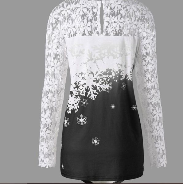 western style christmas new year lace sleeve blouse long sleeve women size s-5xl hand wash blouse fashion new for daily, White
western style christmas new year lace sleeve blouse long sleeve women size s-5xl hand wash blouse fashion new for daily, White