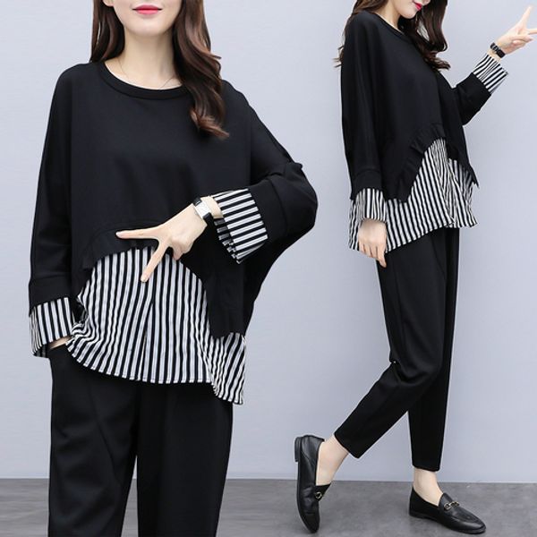 plus size 5xl striped conjunto feminino splicing 2 piece set women women's tracksuits conjunto moletom twinset falda romper, Gray
plus size 5xl striped conjunto feminino splicing 2 piece set women women's tracksuits conjunto moletom twinset falda romper, Gray