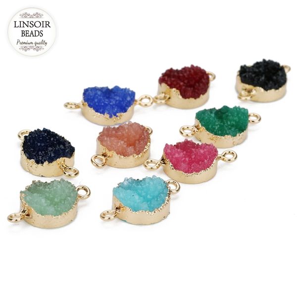 linsoir 5pcs/lot round resin stone charms diameter 13.5mm colorful druzy quartz connector pendants charms for diy jewelry making, Silver
linsoir 5pcs/lot round resin stone charms diameter 13.5mm colorful druzy quartz connector pendants charms for diy jewelry making, Silver