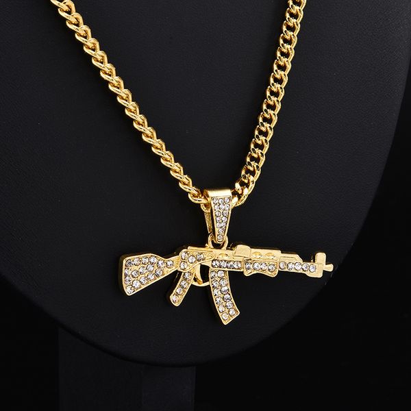 new metal gold pistol gun uzi pendant necklace men women punk hiphop dance cuban link chain necklace jewelry gift, Silver
new metal gold pistol gun uzi pendant necklace men women punk hiphop dance cuban link chain necklace jewelry gift, Silver