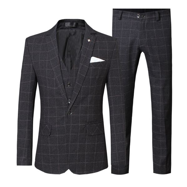 men's suits & blazers british style men casual slim fit plaid printed for business formal single breasted chaqueta hombre asian size, White;black
men's suits & blazers british style men casual slim fit plaid printed for business formal single breasted chaqueta hombre asian size, White;black