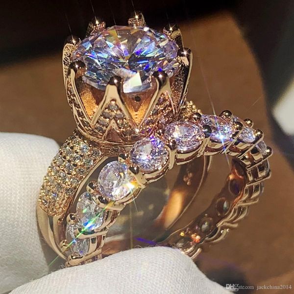sparkling fashion jewelry 925 sterling silver&rose gold fill round cut white z cz diamond gemstones wedding couple ring gift, Slivery;golden
sparkling fashion jewelry 925 sterling silver&rose gold fill round cut white z cz diamond gemstones wedding couple ring gift, Slivery;golden