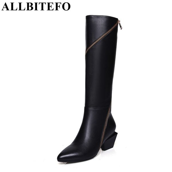 allbitefo full genuine leather mixed colors chains design fashion women knee high boots winter snow zip women boots, Black
allbitefo full genuine leather mixed colors chains design fashion women knee high boots winter snow zip women boots, Black