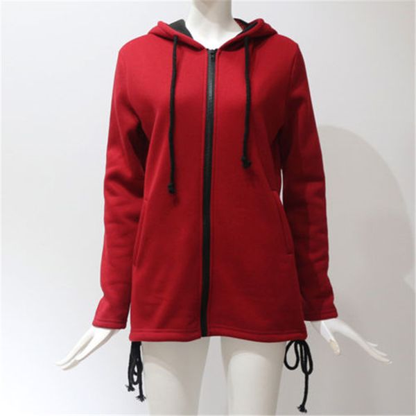 autumn winter womens zipper hooded jacket 2018 new ladies long sleeve loose coat plus size solid color jacket outwear s-2xl, Black;brown
autumn winter womens zipper hooded jacket 2018 new ladies long sleeve loose coat plus size solid color jacket outwear s-2xl, Black;brown