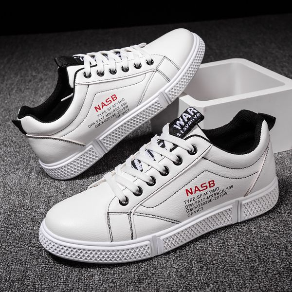 2019 new low men's board shoes sports leisure leather school small white shoes classic all-around fashion sneakers, Black
2019 new low men's board shoes sports leisure leather school small white shoes classic all-around fashion sneakers, Black