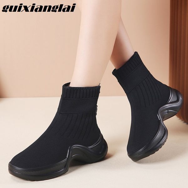 high-socks shoes women's 2019 autumn and winter new add velvet to keep warm big size sports boots fashion cloth shoes women, Black
high-socks shoes women's 2019 autumn and winter new add velvet to keep warm big size sports boots fashion cloth shoes women, Black