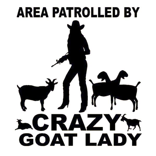 16*14.6cm area patrolled by crazy goat lady vinyl decals funny personality stickers car accessories
16*14.6cm area patrolled by crazy goat lady vinyl decals funny personality stickers car accessories